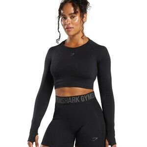 Gymshark Flex Sports Long Sleeve Crop Top size M